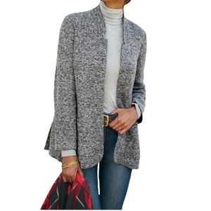 Soft Surroundings Heather Gray Knit Jacket with Pockets
